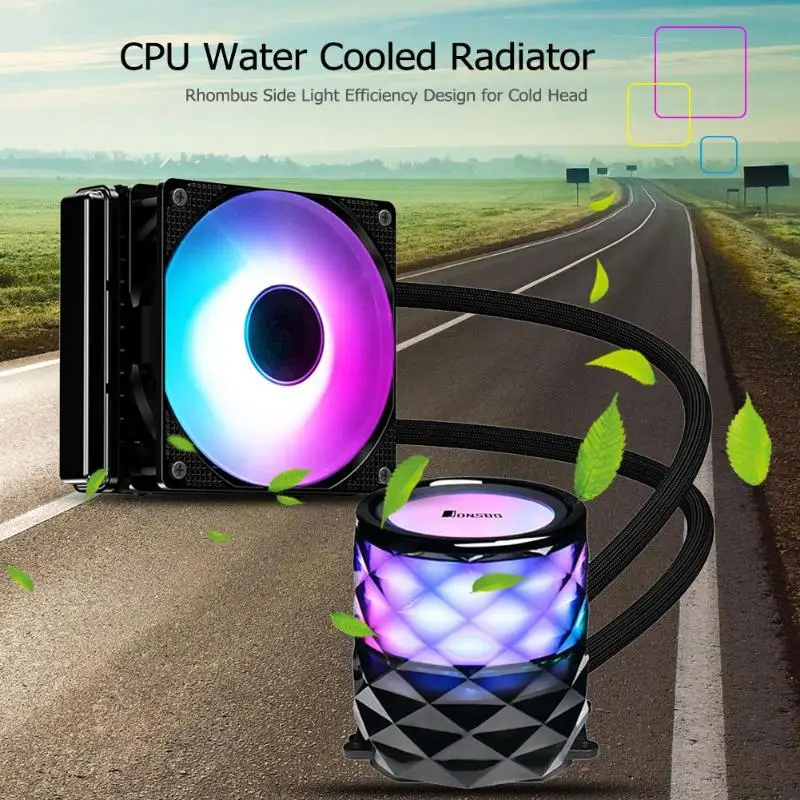 JONSBO TW3-120 RGB cpu вентилятор кулер для воды интегрированный корпус ПК жидкостный радиатор для AMD TDP AM4/AM3+/AM3/AM2+/AM2/FM2+/FM2/FM1