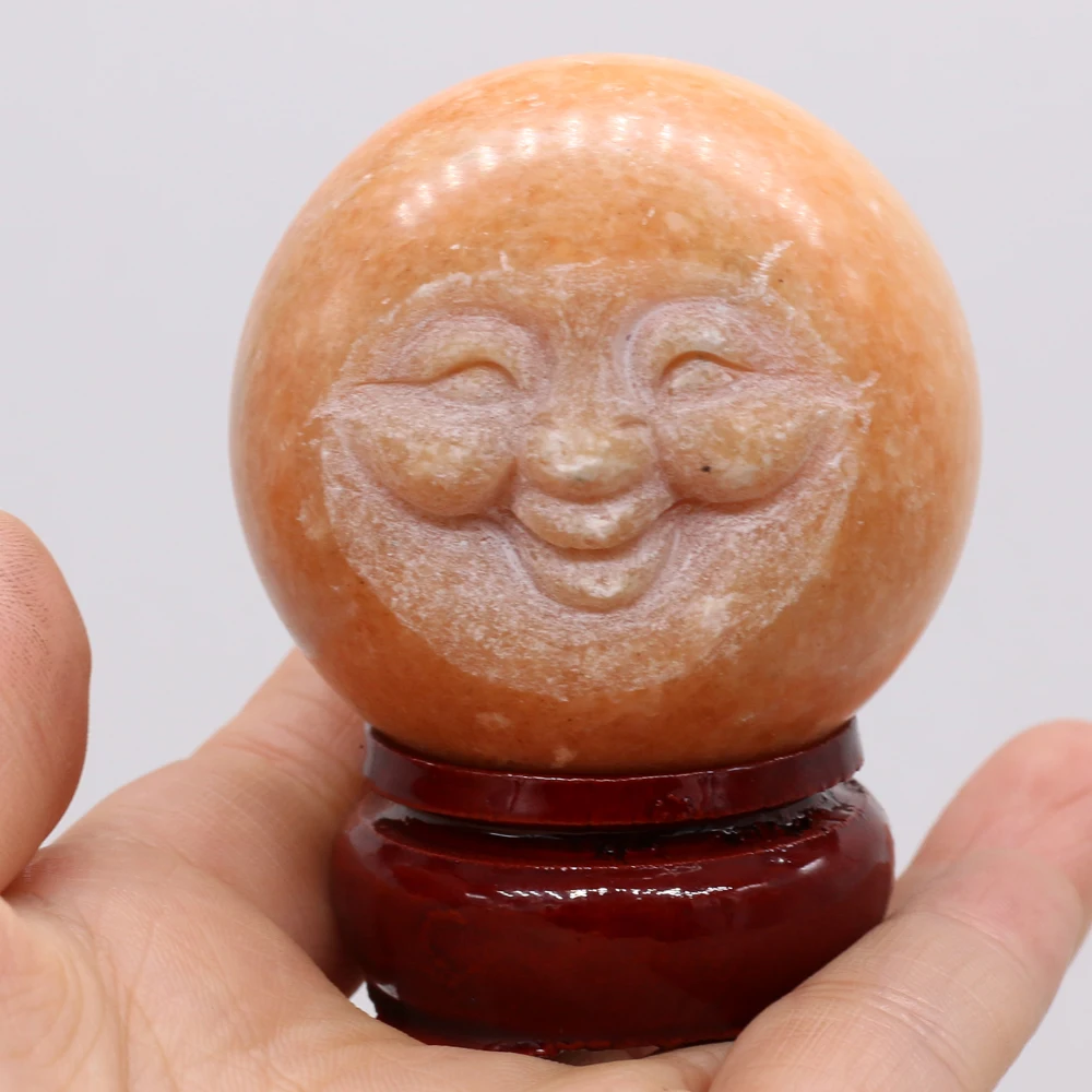 

Explosive Natural Gem Yellow Jade Maitreya Buddha Feng Shui Ball Decoration Transfer Fortune Love Table Gift