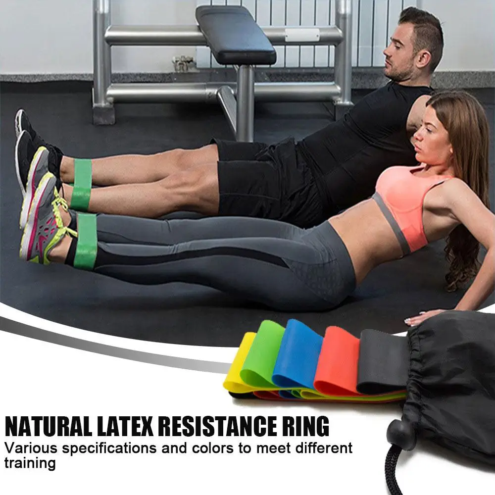 

5pcs Physical Exercise Bands Carry Bag Resistance Loop Training Natural Latex Pull Loop Fit Simplify Pilates Flexbands Strength