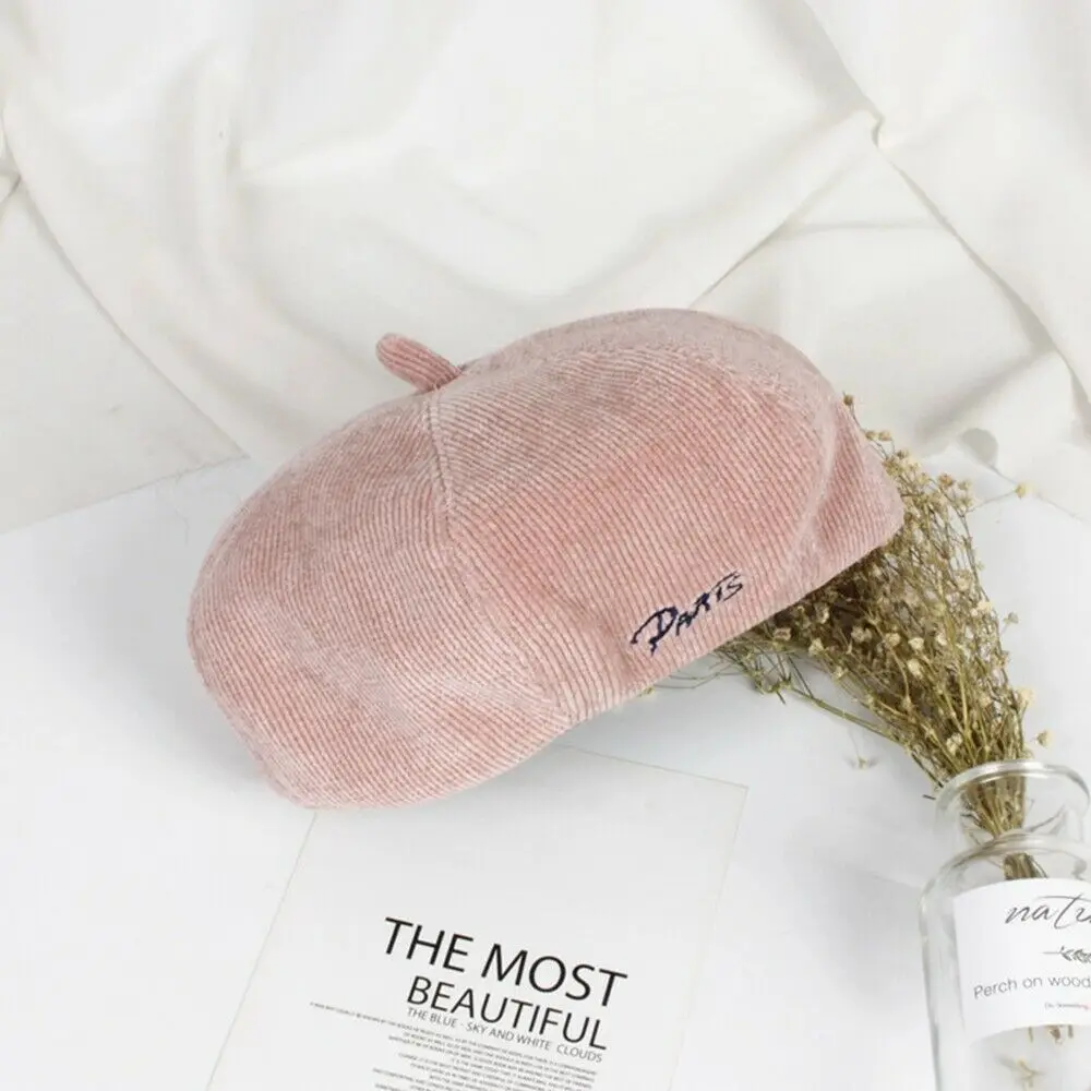 Модный тренд детской Beanie BERET Теплые Французский художник Шапки Лыжные шапки однотонные подарки вельвет милые одноцветные бейсболки для От 3 до 6 лет