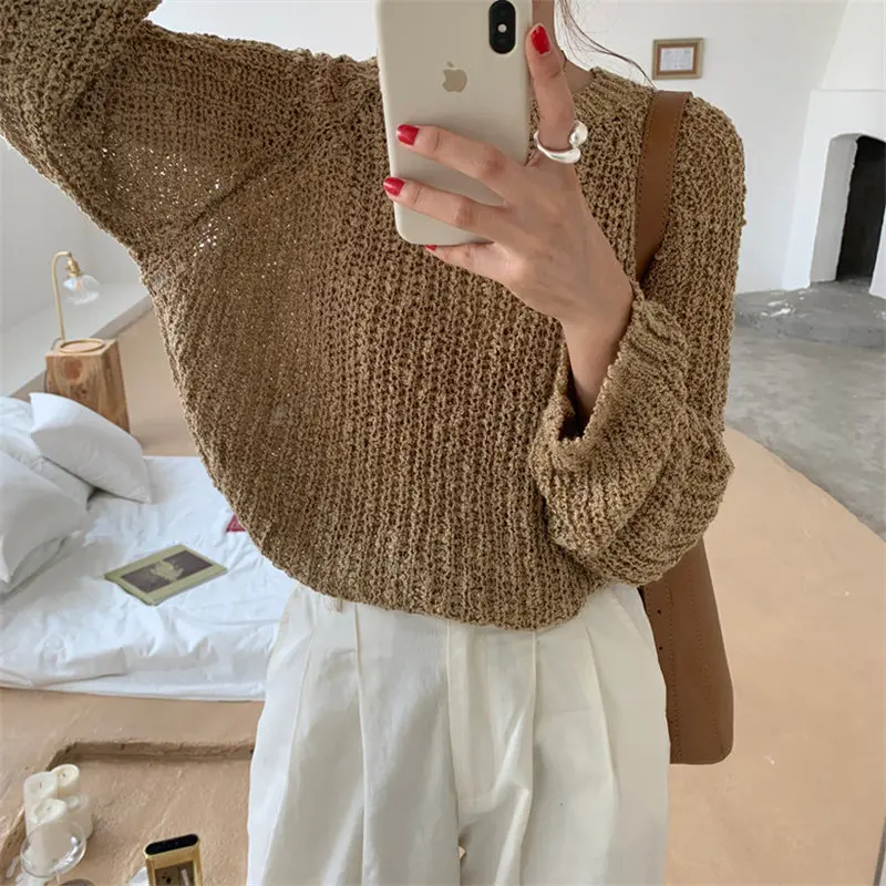 Женский винтажный джемпер с рукавом реглан Alien Kitty Свободный Повседневный