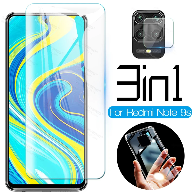 Мягкий чехол 3 в 1 для Xiaomi Redmi Note 9s 9 Pro Max 9Pro Note9s пленка объектива камеры