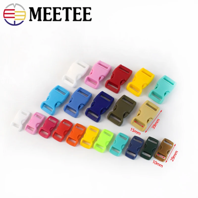 40 шт. Meetee 10/15 мм красочный пластиковый изогнутый боковой выпуск фотоэлемент для