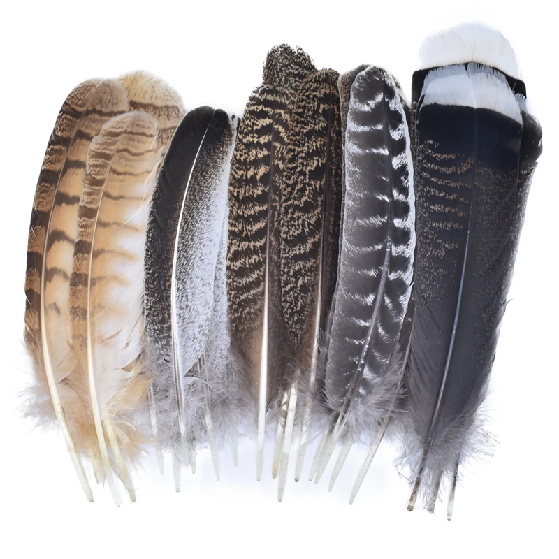 

10Pcs/Lot Real Natural Eagle Feathers for Decoration Crafts Turkey Pheasant Bird Owl Feather Decor Plumes Accessories Carnival