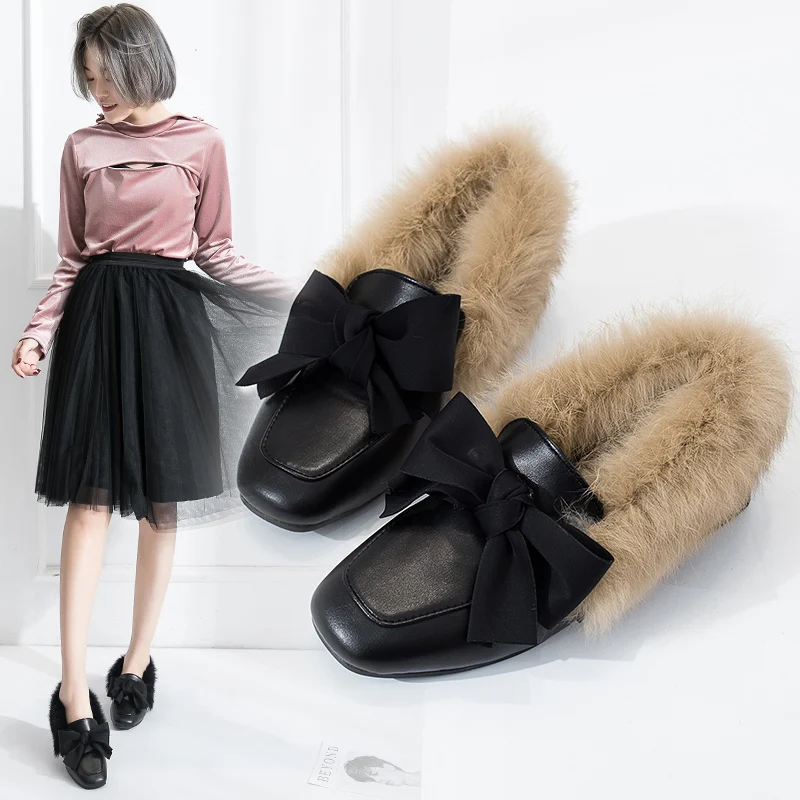 Женские туфли лодочки с бантом бабочкой лоферы модная женская повседневная