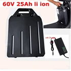 Водонепроницаемый литий-ионный аккумулятор 60 в 25 Ач, 60 в, литий-ионный аккумулятор для двухколесного складного электрического скутера citycoco 1000 Вт 2000 Вт + зарядное устройство 3 А