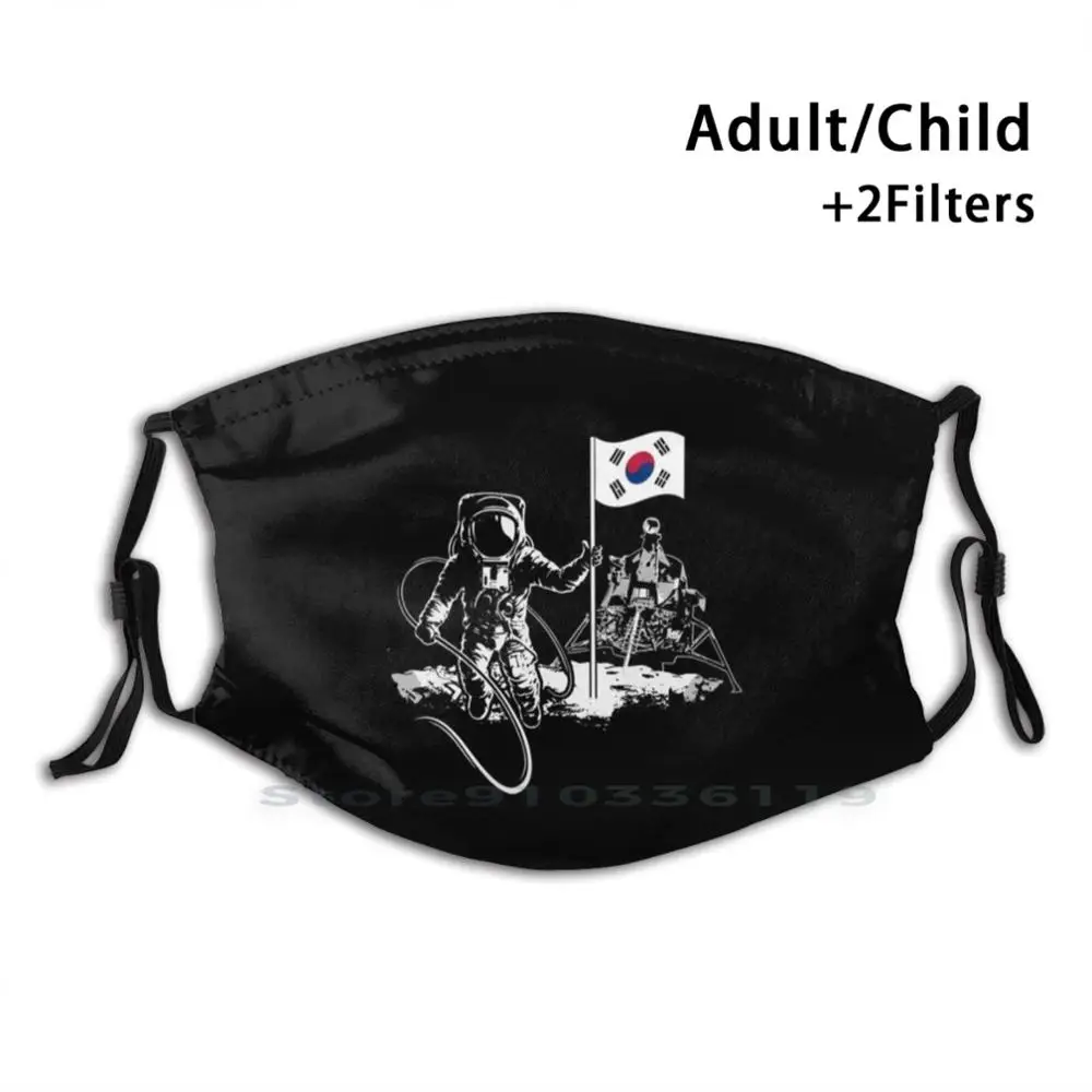 Рубашка Корея астронавт Луна Посадка многоразовая маска для лица с фильтрами