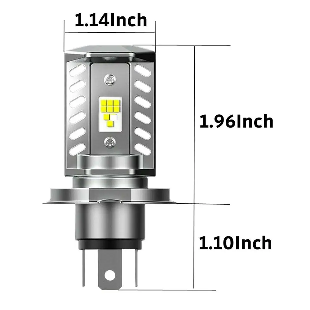 

H4 9003 HB2 LED Motorcycle Headlight Bulb HID Hi/Low Beam 6500K High Power Car Light Assembly LED Day Running Light