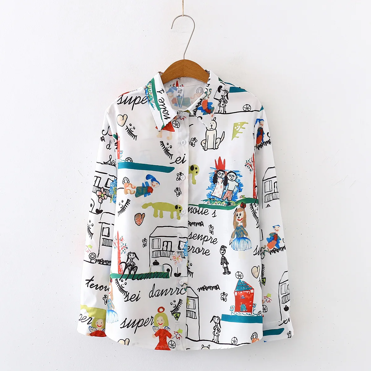 Vefadisa/2020 Весенняя женская узкая блузка с длинным рукавом и рисунком из