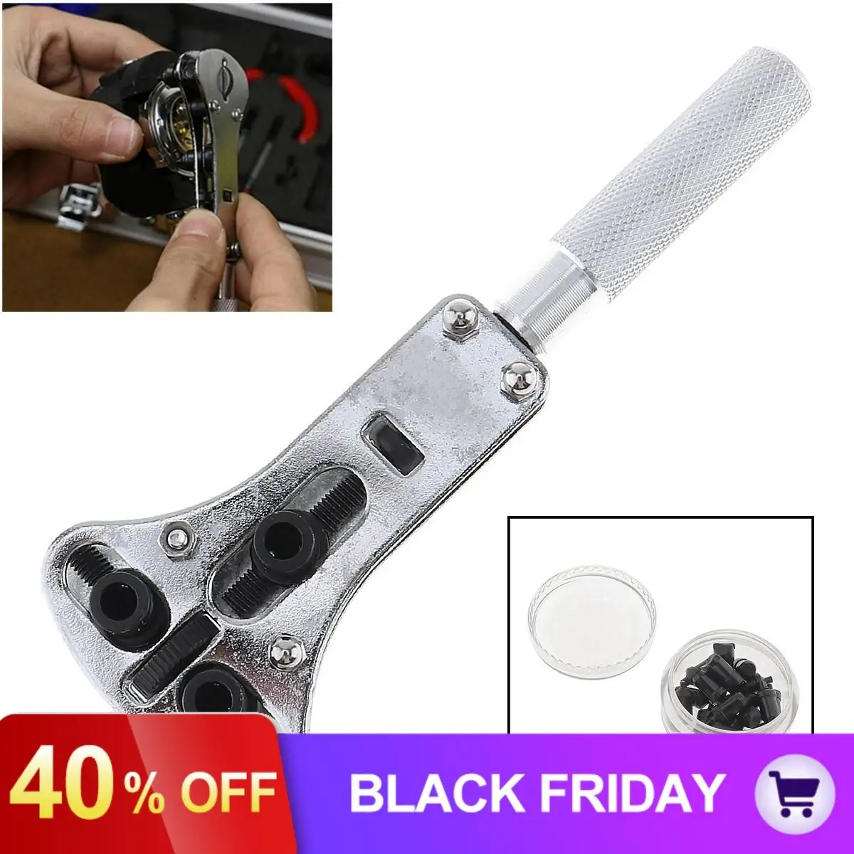 Профессиональный Три коготь открывалка Ремонт часов Набор инструментов со