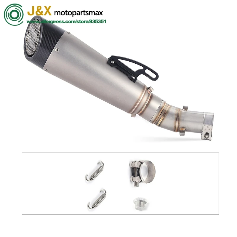 

Полная система скольжения для kawasaki ER-6N ER6N ER6F NINJA650R 2012-2017 мотоциклетный полный выхлопной глушитель средний соединительный труба