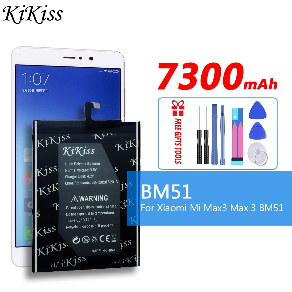 

Сменный аккумулятор BM51 мобильный телефон 7300 мА · ч для Xiaomi Mi Max3 Max 3 BM51