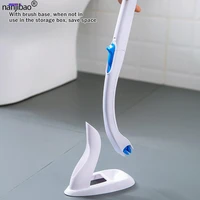long handle cleaning brush toilet brush with stand replacement brush heads comes with cleaning fluid bathroom cleaning tools