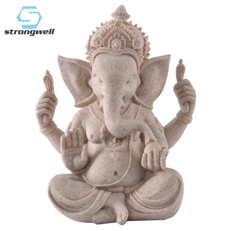 Strongwell песчаник слон статуя бога Будды лорд Ганеша скульптуры Ганеш статуэтки