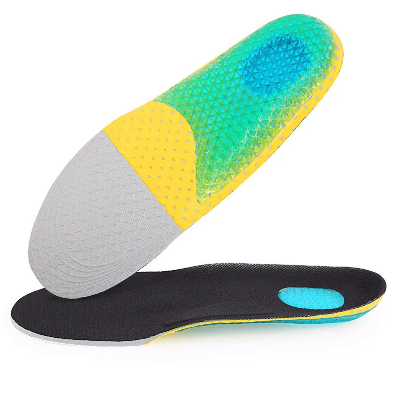 

Silicone Gel Slow Pressure Shock Absorption Casual Sports Insoles Sweat-Absorbent Deodorant EVA Shoes Sock Pad Insert Brioche