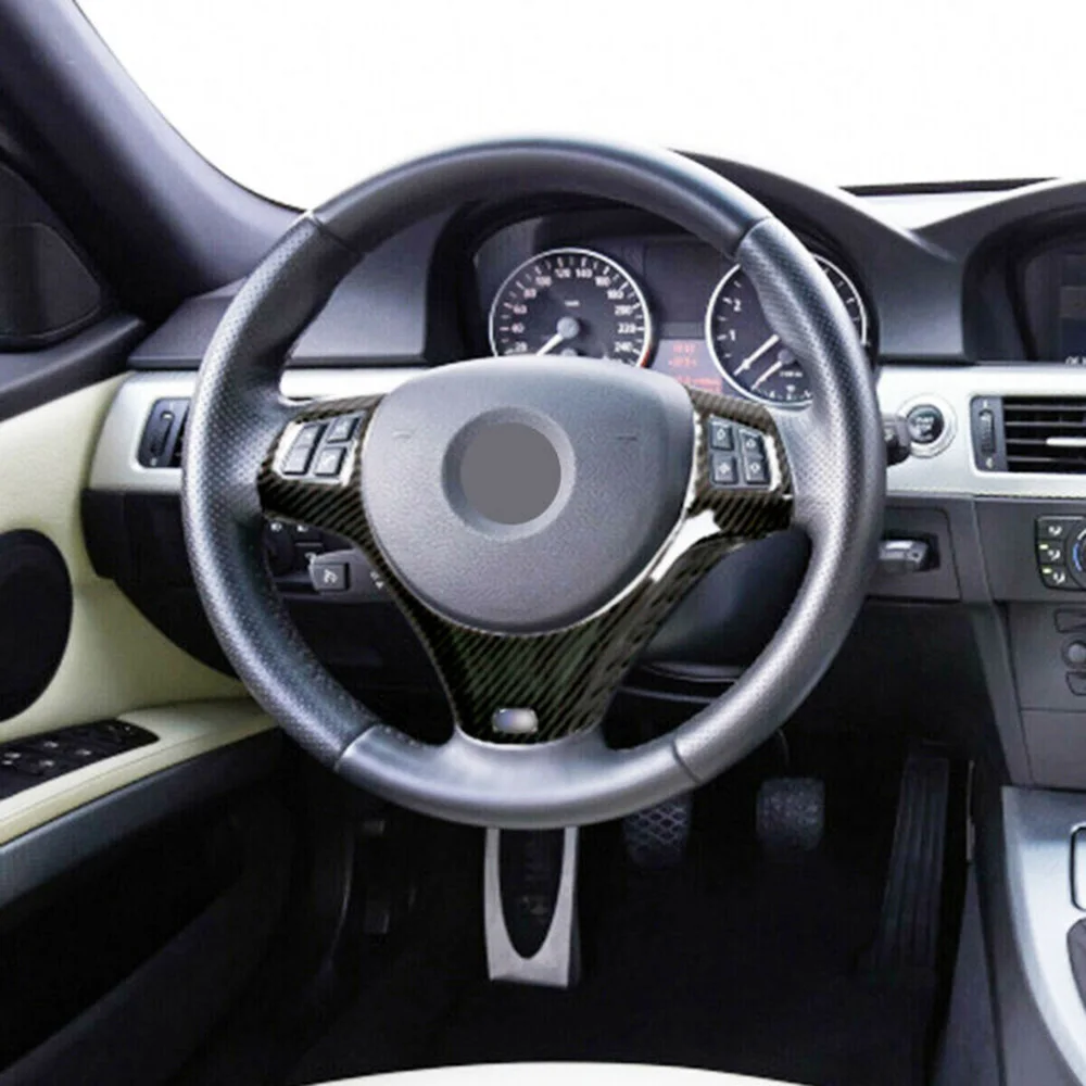 

Car Steering Wheel trim Decal Auto For BMW 3 Series E90 E92 E93 05-12 Interior New Durable