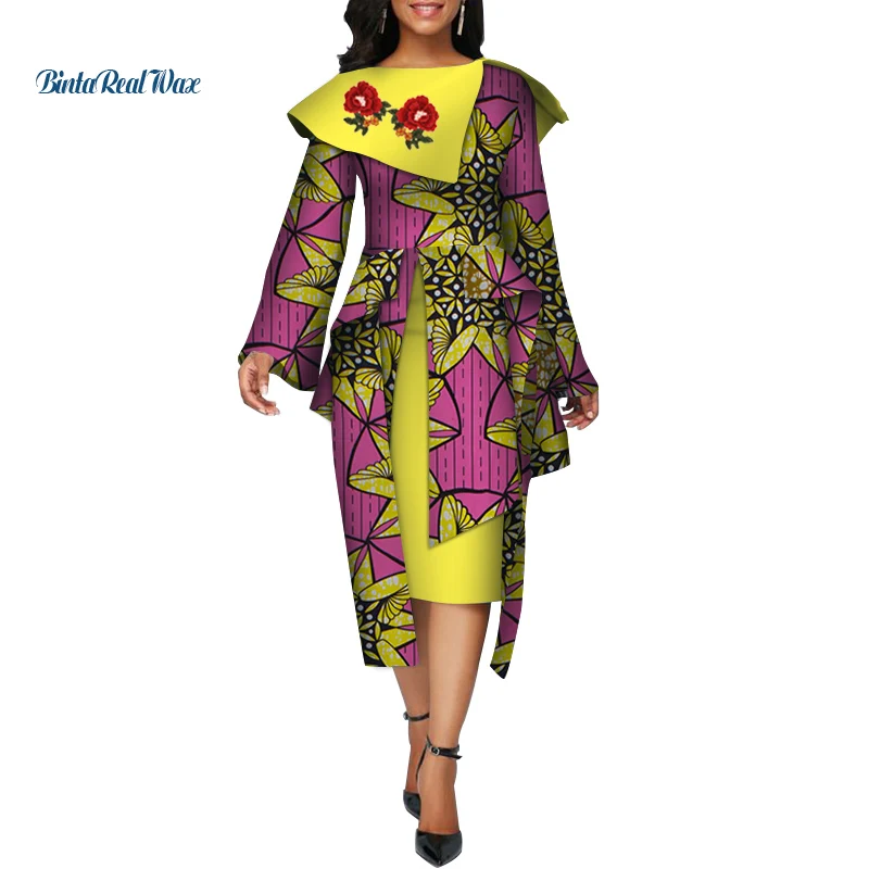 17 Новые африканские платья для женщин Базен Riche Анкара принт вечерние платья с аппликацией Дашики африканская одежда, платья WY3910 - Цвет: 17