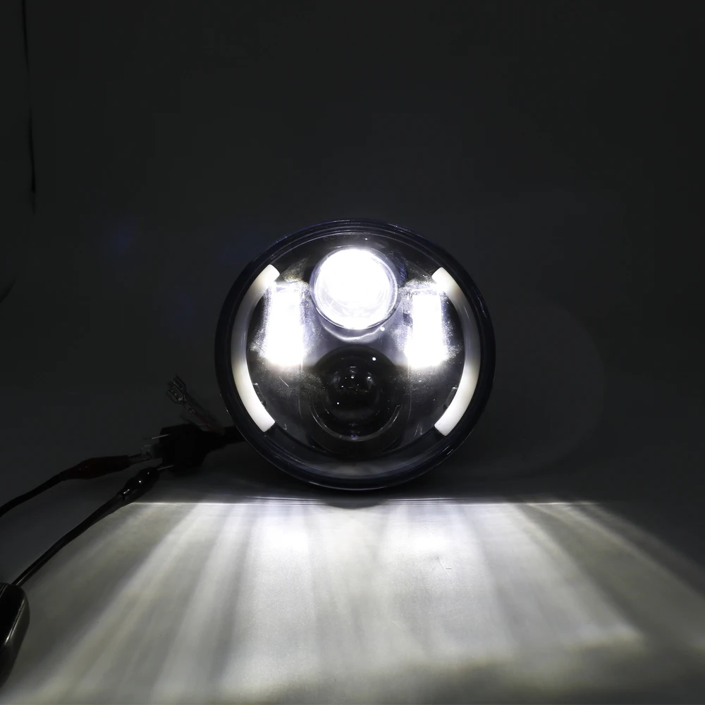 5 3/" светодиодные фары для мотоцикла h4 led 5,75 дюймов светодиодные фары Водонепроницаемые светодиодные фары
