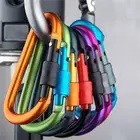 Карабин для альпинистского рюкзака, алюминиевый D-образный кольцо диаметром 8 мм, зажим для ключей для кемпинга, дорожный набор