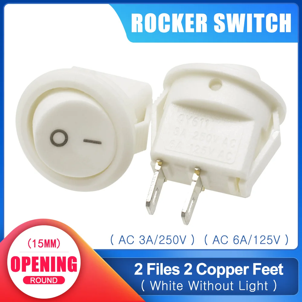 10 шт. 3 а/250 в 15 мм SPST мини Мощный кнопочный переключатель 2PIN 3PIN оснастка вкл/выкл 2