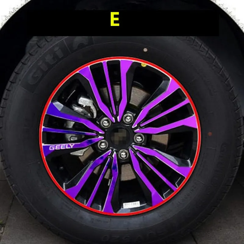 E Для Geely Emgrand X7 EmgrarandX7, EX7, FC SUV, Vision X6, NL4, автомобильная наклейка для колес - Название цвета: E