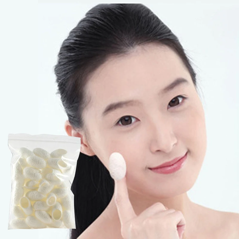 

300-50PCS Silkworm Balls Whitening Exfoliating Scrub Blackhead Remover Face Cleanser Natural Silk Cocoons Face Skin Care Tools