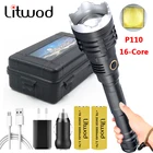 XHP110.2 16 ядер самый яркий светодиодный фонарик Внешний аккумулятор 10000 мАч Usb Перезаряжаемый 21700 аккумулятор масштабируемый фонарь 50 Вт