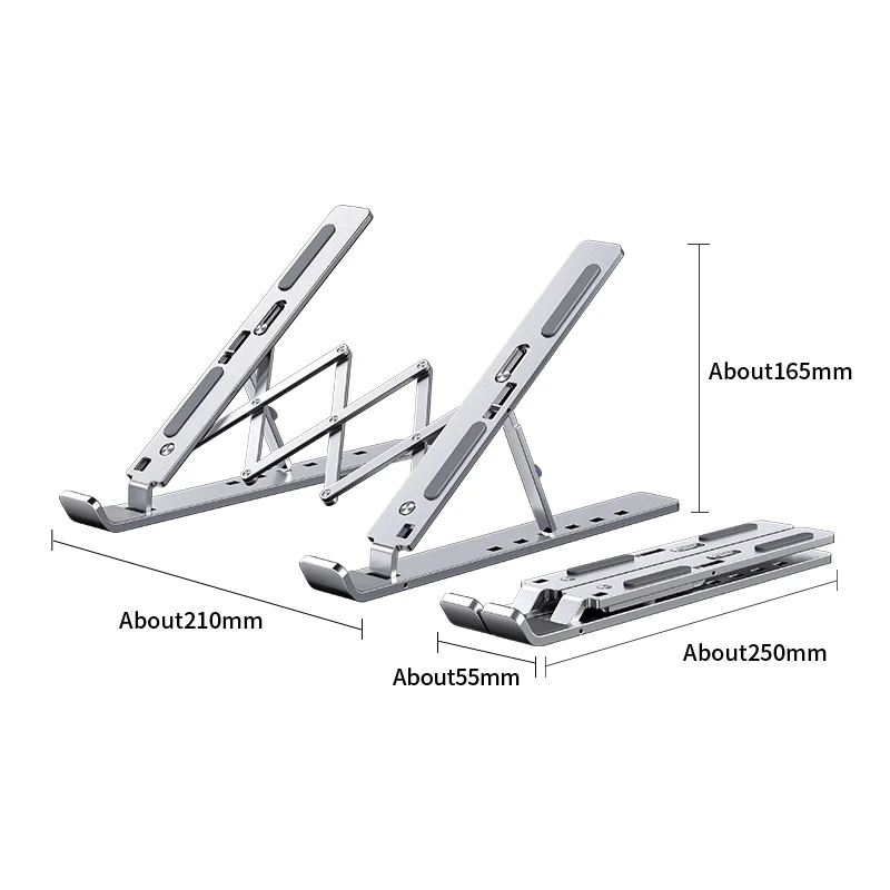 Portable Laptop Stand Aluminum Laptop Table Base Foldable Support Notebook Stand For Macbook Computer iPad Tablet Laptop Holder images - 6