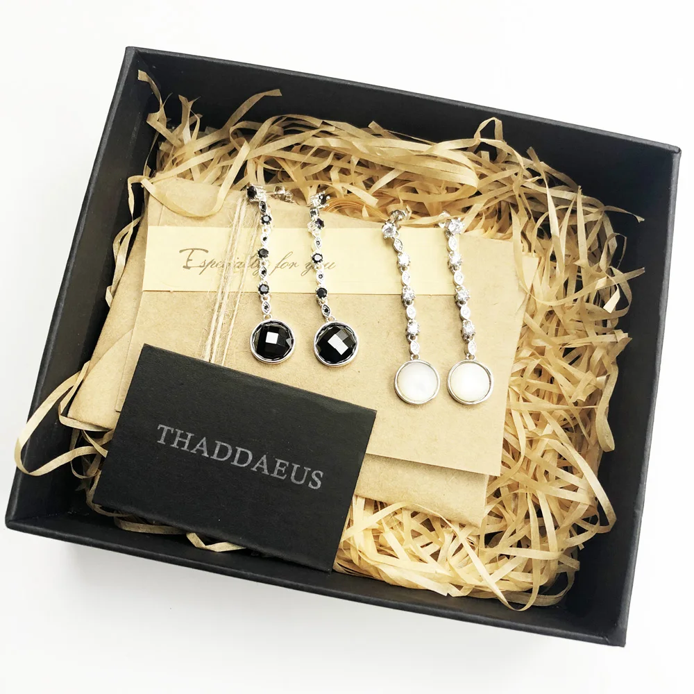 Серьги подвески в виде черной звезды европейский стиль карма хорошие модные