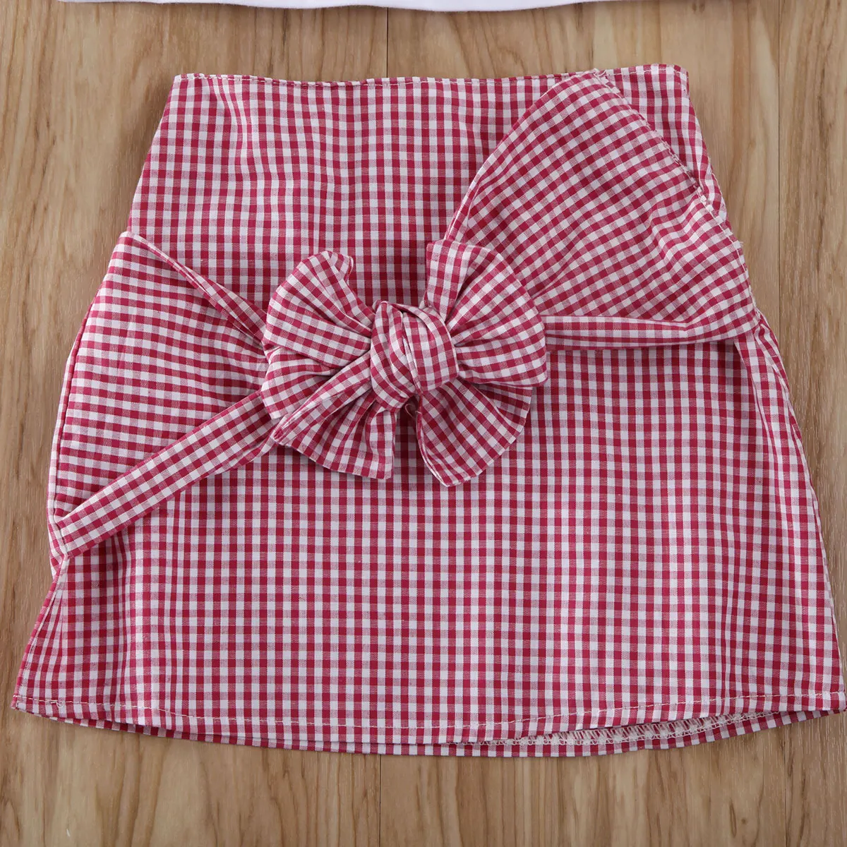 Детские комплекты одежды для маленьких девочек белая футболка с бантом +