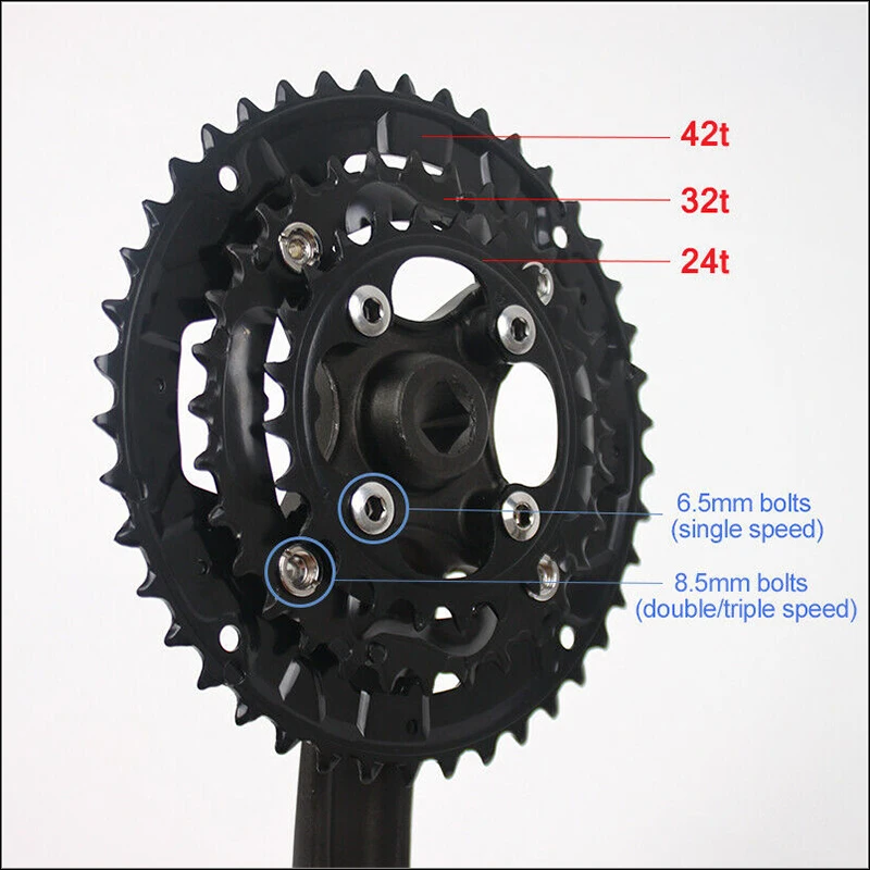 MTB 64BCD цепное кольцо 104BCD 24t/32t/42t цепи велосипеда 3*10S тройной коленчатый набор