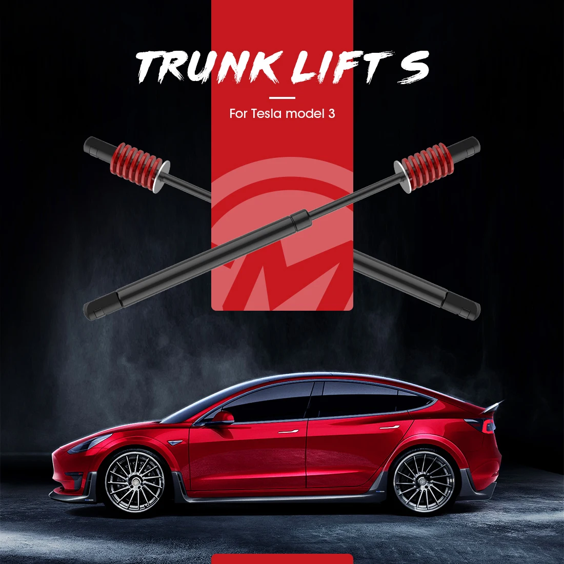 2 шт. задний багажник багажника подъемные стойки для Tesla модель 3 загрузки газа пружинный амортизатор поддержка гидравлический стержень