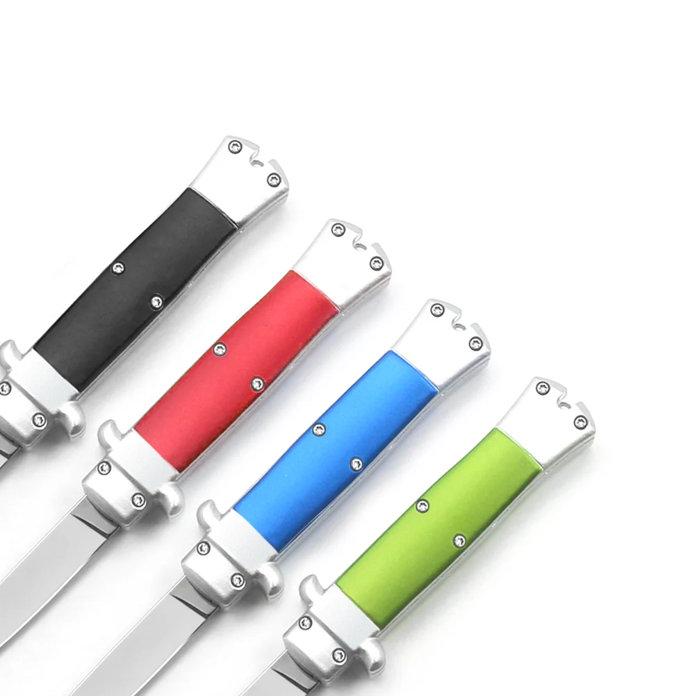 SF 4-Color Mini OTF Outdoor Hunting Survival Knife 440 Mirror Blade Two-Color Alumina Handle EDC Camping Adventure Tool - купить по