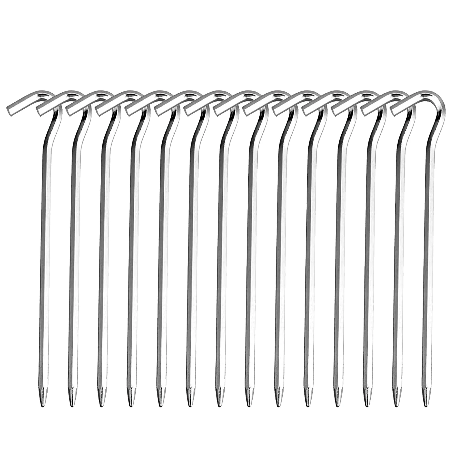 

14pcs Tent Pegs High Strength Tent Ground Pegs Good Workmanship Metal Tent Stakes Nails for Camping Hiking Outdoor Activities