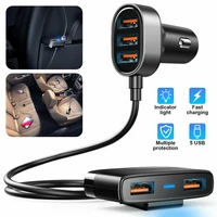 6 2a 5 ports usb car charge quick fast charging for iphone 12 xiaomi huawei mobile phone charger adapter in car