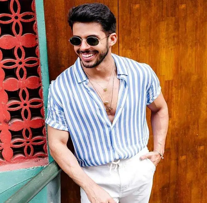 

Crop Top Men's Short Sleeve V-Neck Striped Button Up Shirt Summer Casual Blouse Tee Tops M-2XL