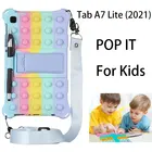 Pop Push Bubble it силиконовый чехол для Samsung Galaxy Tab A7 Lite 8,7 (2021) T220 T225 чехол-подставка с ремешком стилус для детей