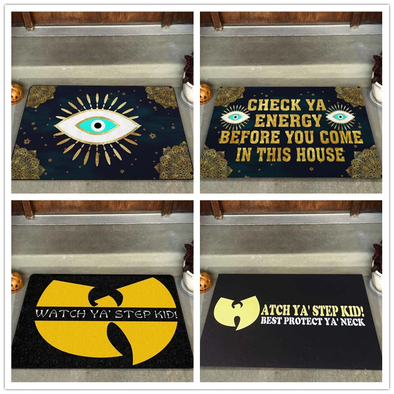 Детский желтый дверной коврик Watch Ya Step персонализированный деревянный для защиты
