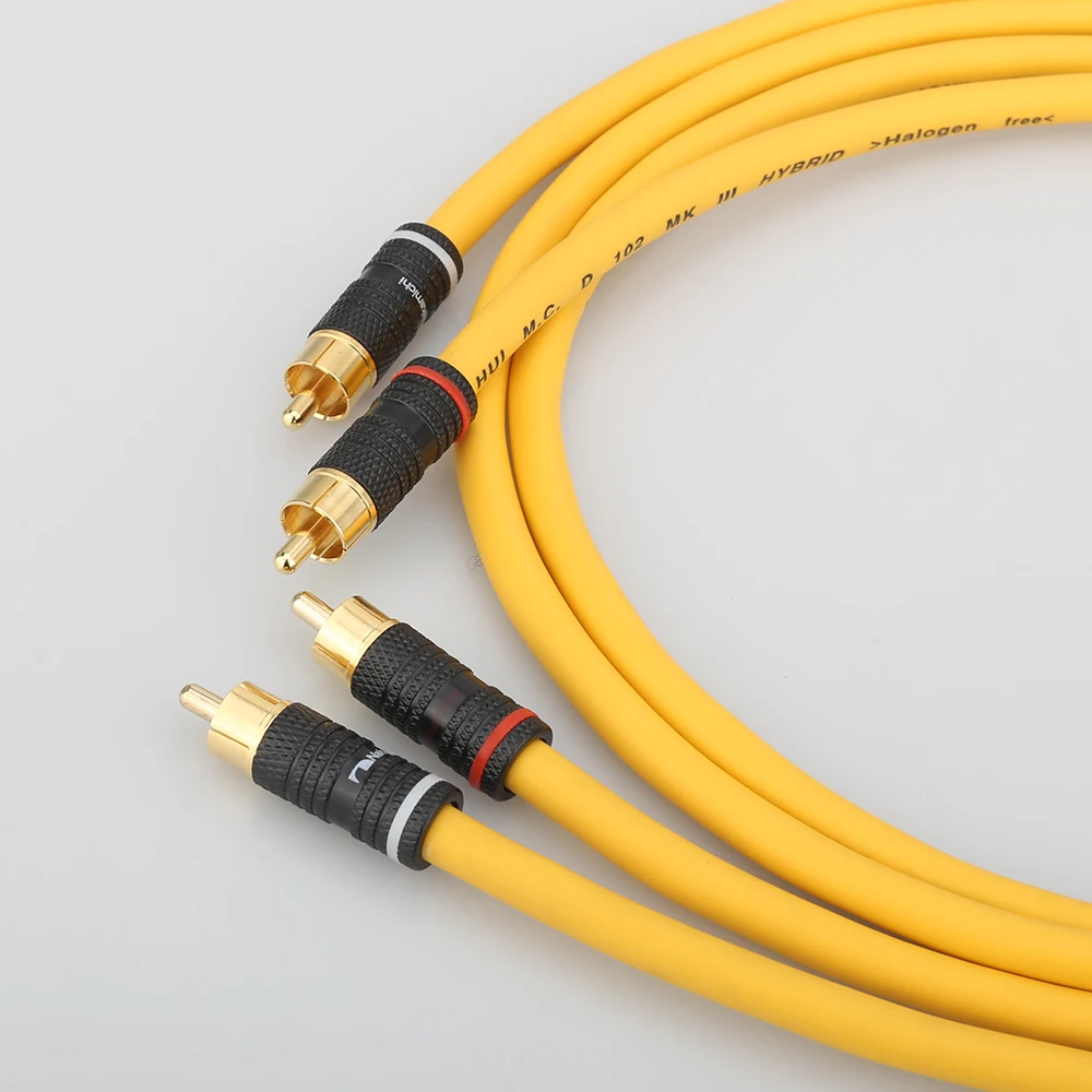 A11 Hifi аудио D102MKIII посеребренный RCA кабель одна пара мягких аналоговых кабелей