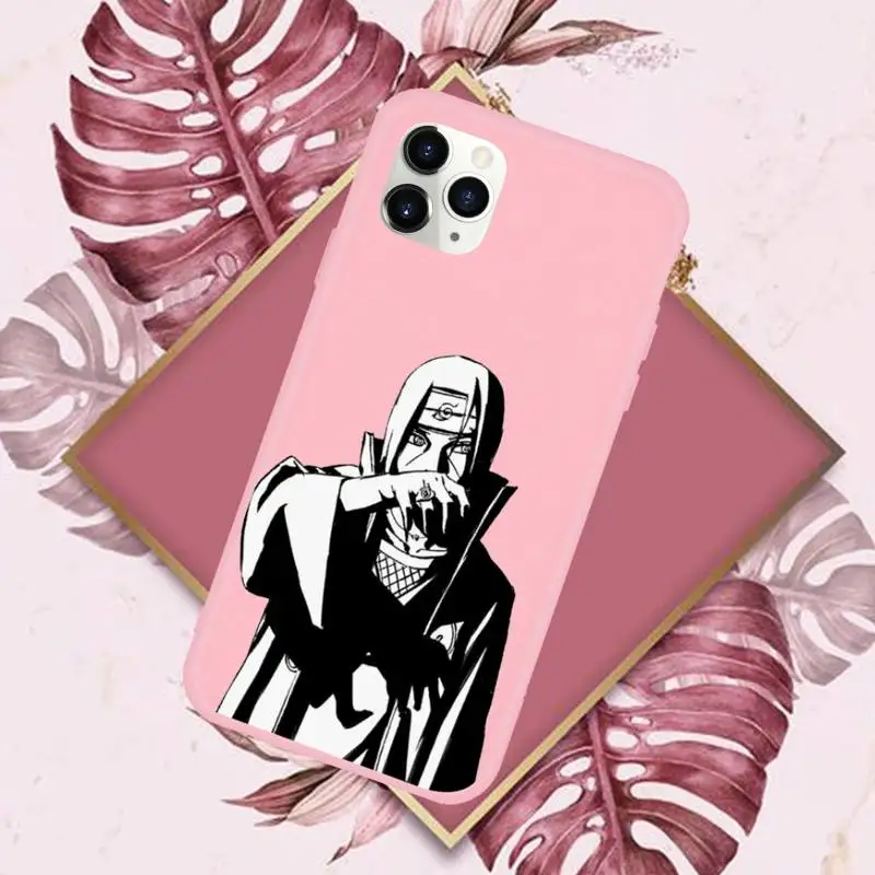 

Japanese black and white manga Naruto Phone Case Candy Color for iPhone 11 12 mini pro XS MAX 8 7 6 6S Plus X SE 2020 XR