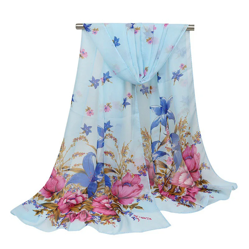 

2020 новый цветочный пляжный дышащий шифоновый шарф Шелковый квадратный хиджаб крутой шарф женский платок женские шарфы для волос bufanda mujer