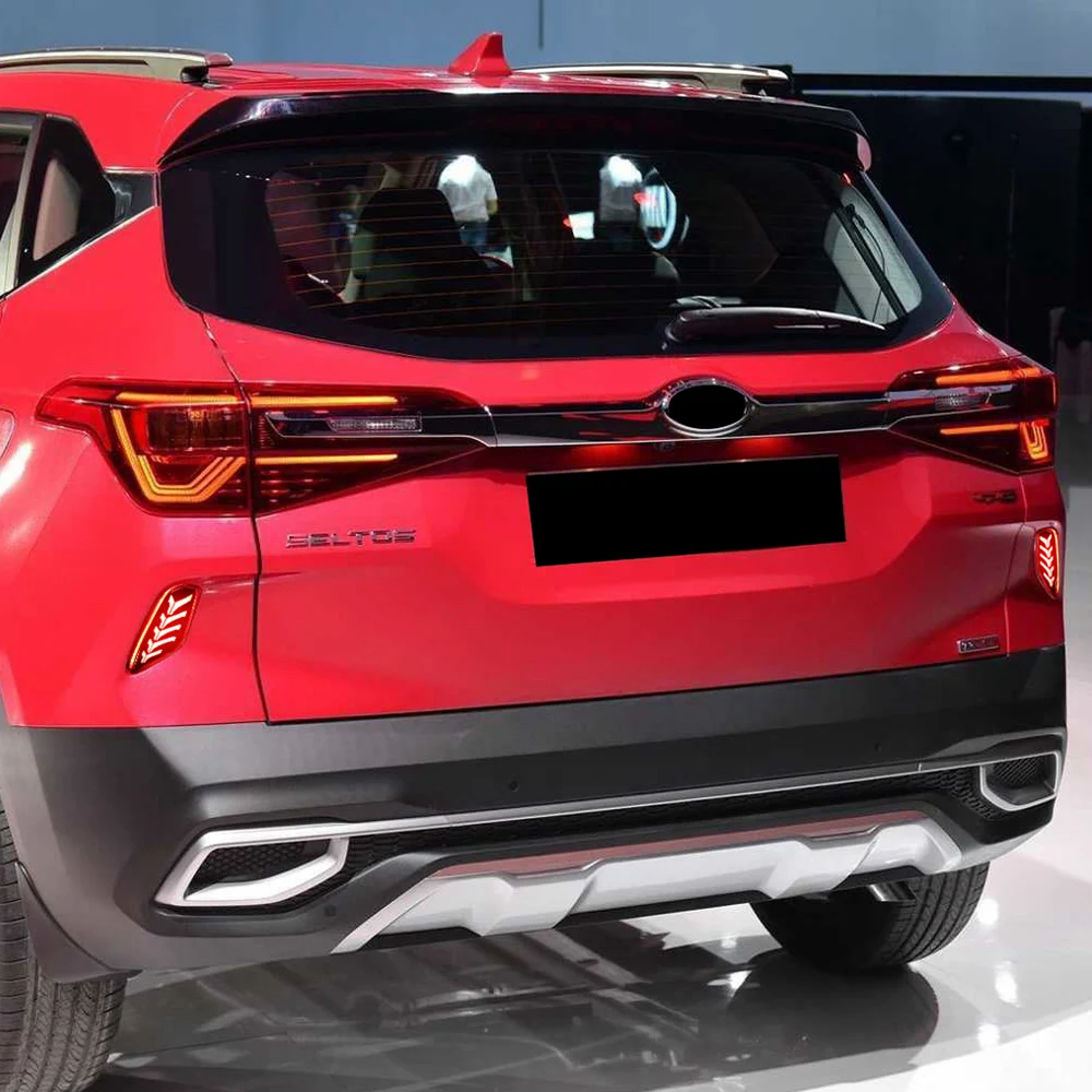 Автомобильные мигающие фары 1 пара светодиодный отражателей для Kia Seltos 2019 2020 2021
