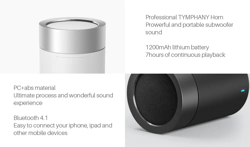 Xiaomi mi Cannon Bluetooth динамик 2 Bluetooth 4,1 Беспроводной портативный mi ni Hands-free MP3-плеер встроенный аккумулятор mi c 1200 мАч