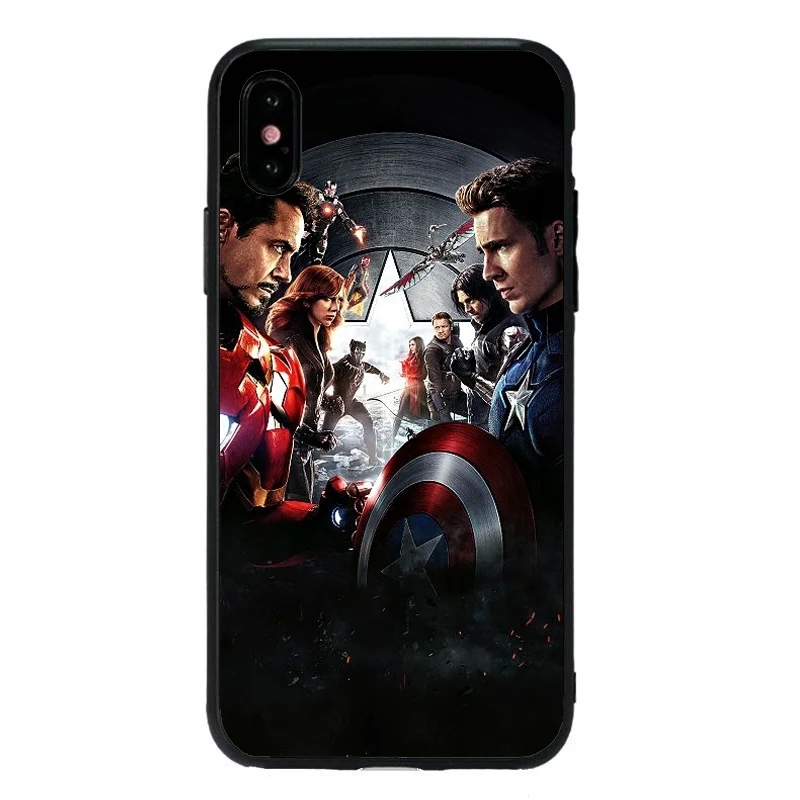 Marvel Капитан Америка обложка фильма черный мягкий Силиконовый ТПУ чехол для iPhone 5