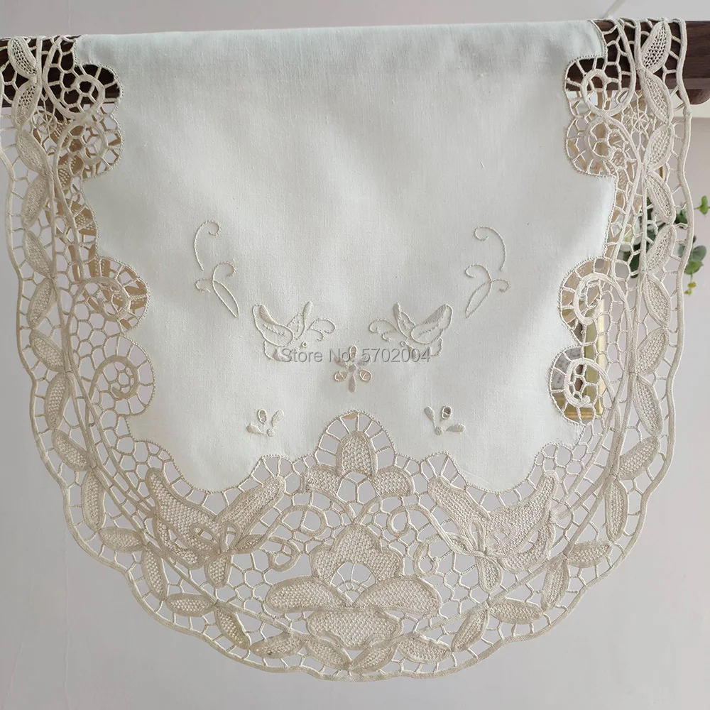 Handmade Lace Hand-embroidered Cotton Retro Nostalgic Style Tablecloth | Дом и сад