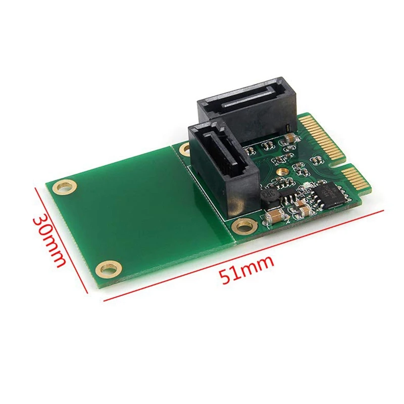 Mini Pci E To Sata3 карта расширения Sata3.0 Pcie адаптера жесткого диска 2 порта|Платы
