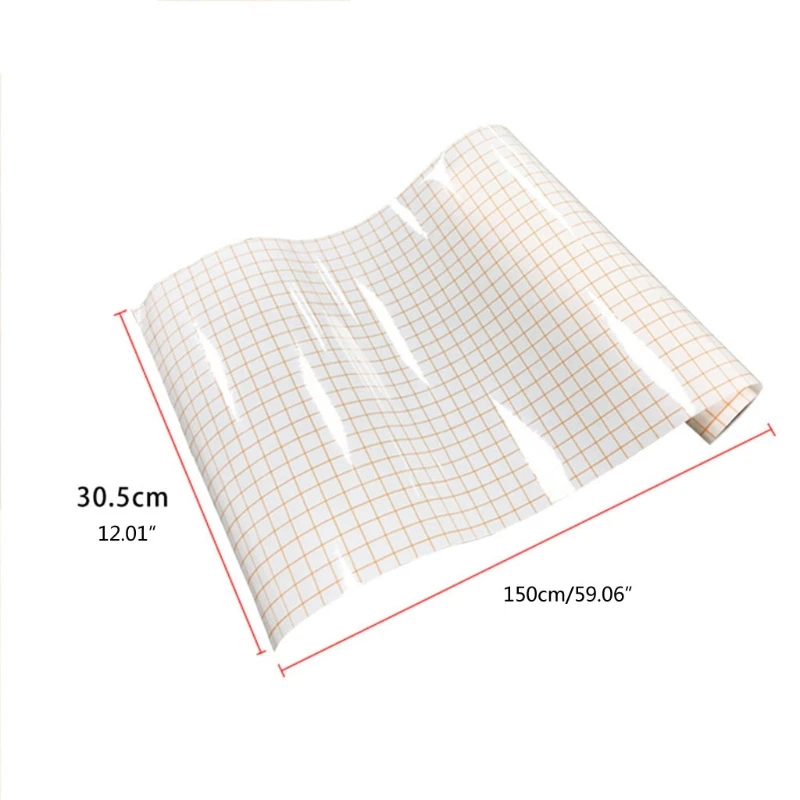 

Vinyl Transfer Paper Tape Roll Adhesive 12x60inch Clear Alignment Grid Craft for Decals Windows Stickers