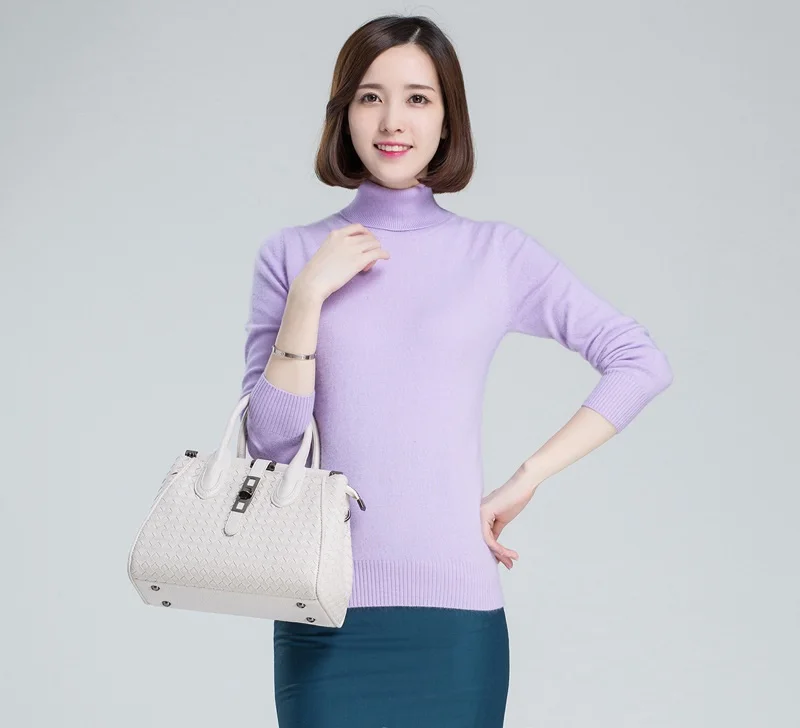 Women Cashmere Sweater Winter Warm Turtleneck Sweaters Fashion Soft Knitted Wool Pullovers Slim Clothes | Женская одежда