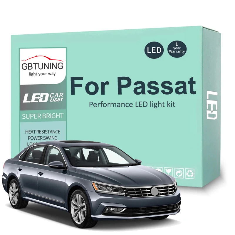 

LED Interior Light Bulb Kit For Volkswagen VW Passat B5 B6 B7 Sedan Variant 1997-2012 2013 2014 Car Dome Reading Trunk Canbus
