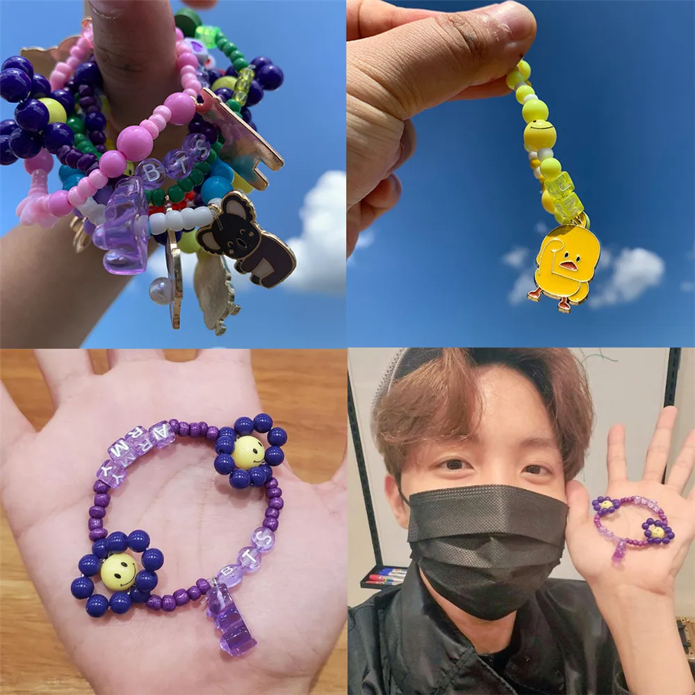 

Kpop Bangtan Boys J-HOPE anime Bracelet ARMY JK Jewelry Beaded Bracelet Bracelets For Women Dropshipping